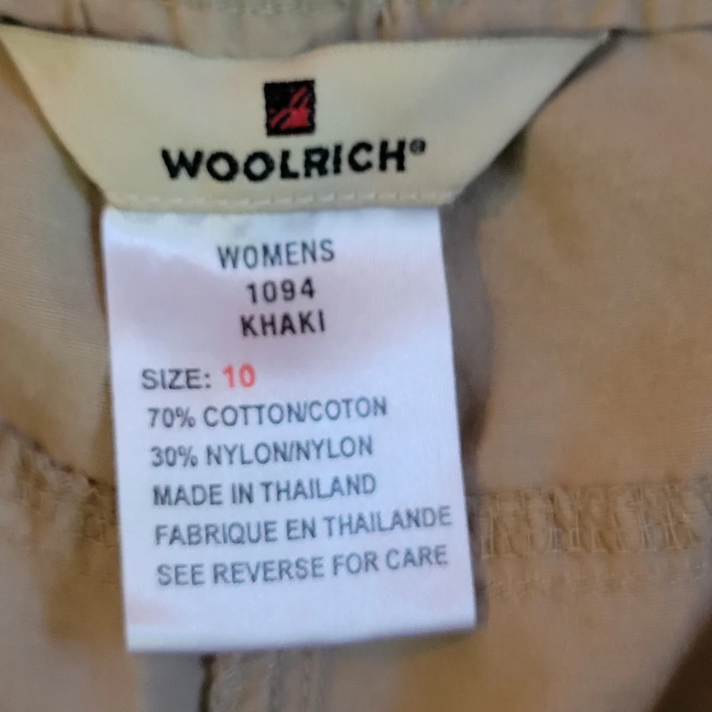 Women's Woolrich Cropped Hiking Pants sz 10 - Picture 5 of 6